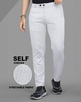 indiclub Men Checked Relaxed Fit Flat-Front Trousers-picture-29