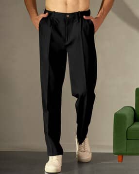 indiclub Men Relaxed Fit Pleated Trousers-picture-35