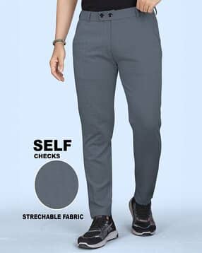 indiclub Men Mid-Rise Relaxed Fit Flat-Front Trousers-picture-11