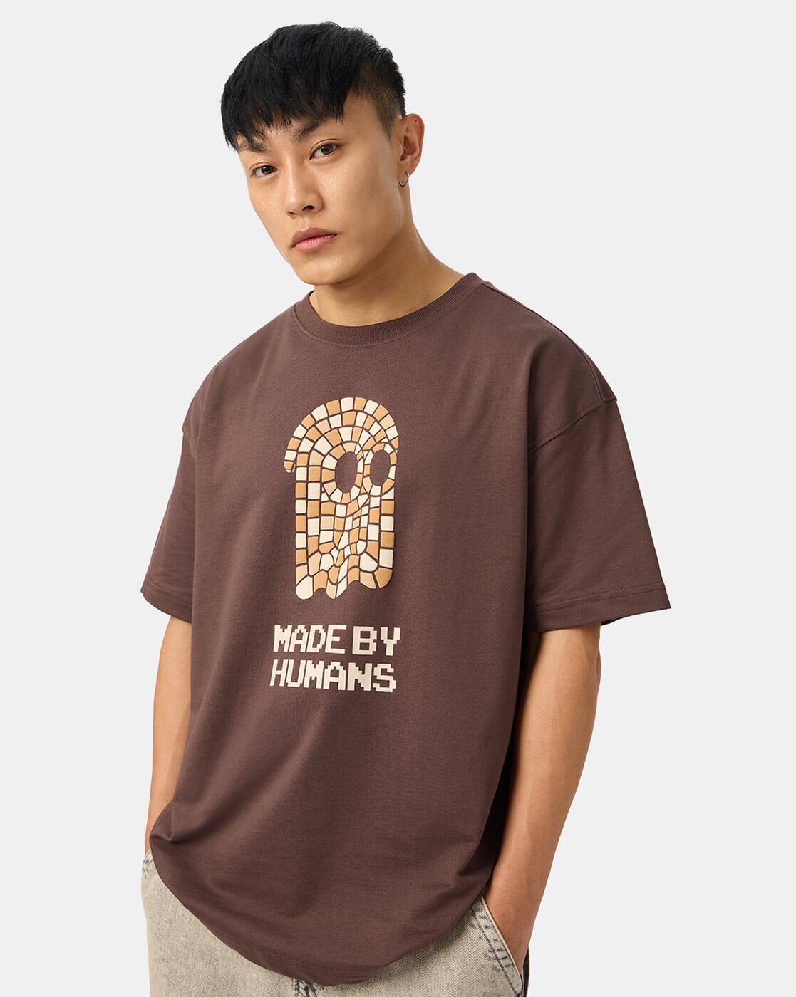 Mr. Soul Mosaic|The Souled Store  - Men Graphic Oversized Fit T-shirt