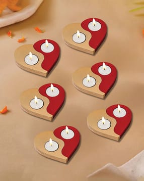 ecraftindia Wooden Tea Light Candle Holders-picture-17