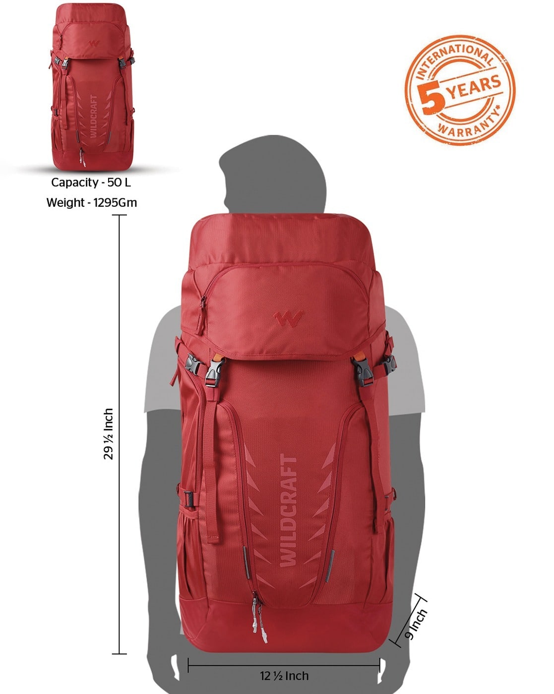 Buy Red Backpacks for Men by Wildcraft Online