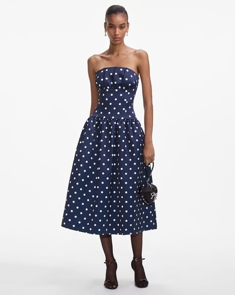 Buy Navy Blue Dresses for Women by Self Portrait Online