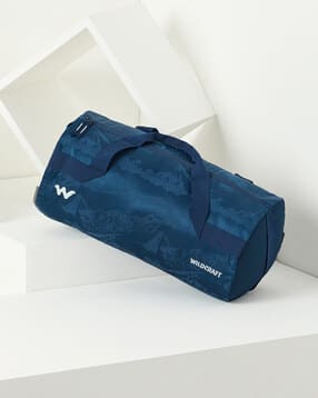 Men Brand Print Soft Body Gym Duffle Bag-image-11