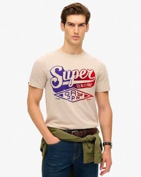 superdry Men Logo Print Regular Fit Crew-Neck T-Shirt-picture-35