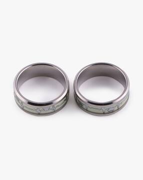 yousta Men Set of 2 Band Rings-picture-36