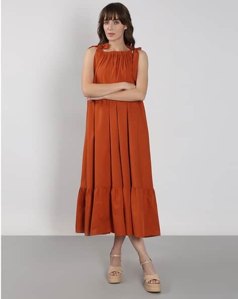 Vero Moda Women Tiered Dress with Tie-Ups