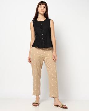 yousta Women Printed Straight Fit Pants-picture-29