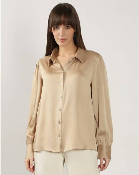 Vero Moda Women Regular Fit Shirt with Spread Collar