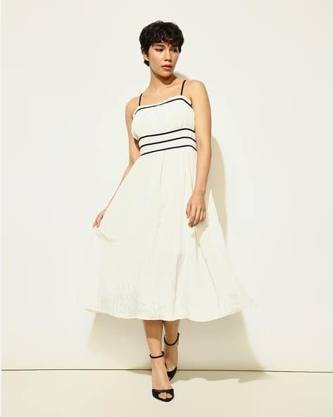 Buy ONLY Women Scoop-Neck Fit & Flare Dress Online | Ajio.com