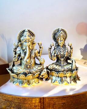 aakrati Set of 2 Brass Laxmi Ganesha Idol-picture-22