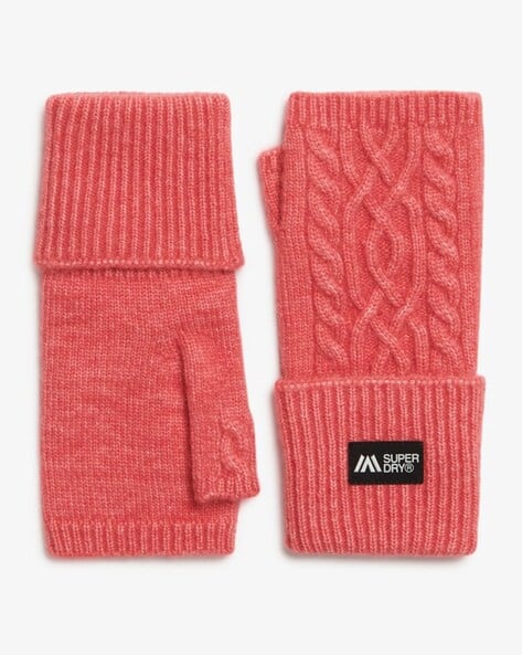 SUPERDRY Women Cable Knit Winter Gloves