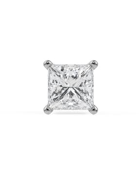 emori Men White Gold Ivy Solitaire Stud Earrings-picture-34