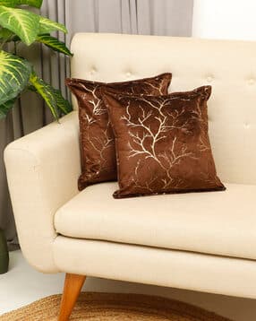 the conversion Set of 2 Velvet Abstract Cushion Cover-picture-30