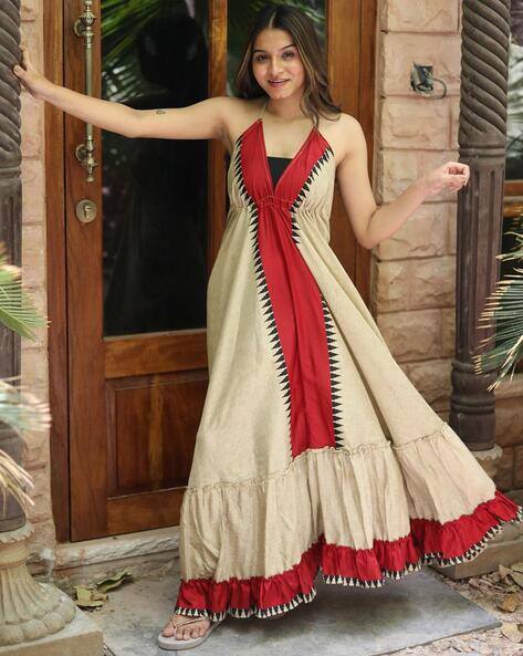 Buy Off white Dresses for Women by Exotic India Online