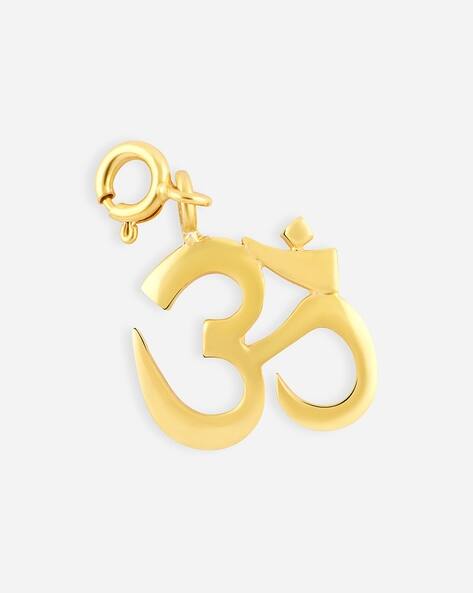 FIAN Women Sterling Silver Gold-Plated OM Charm