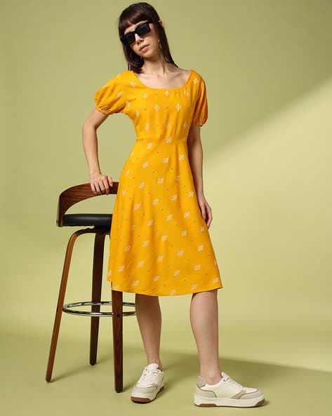 Acai Women Printed A-Line Dress