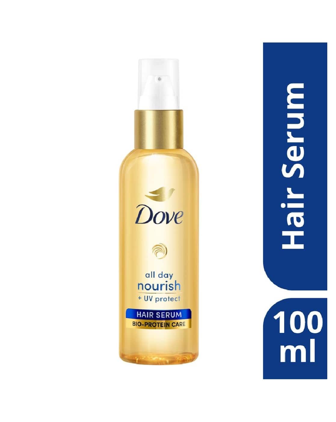 DOVE All Day Nourish + UV protect Hair Serum For All Hair Types With Bio Protein Care