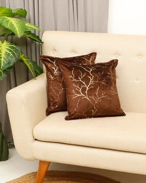 the conversion Set of 2 Velvet Abstract Cushion Cover-picture-19