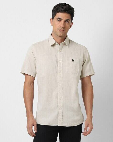 Buy Van Heusen Men Slim Fit Shirt with Short... Online | Ajio.com Buy Van Heusen Men Slim Fit Shirt with Short... Online | Ajio.com