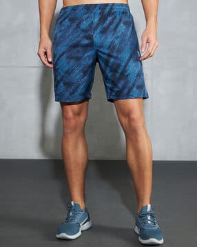 technosport Men Printed Slim Fit Knitted Shorts-picture-52