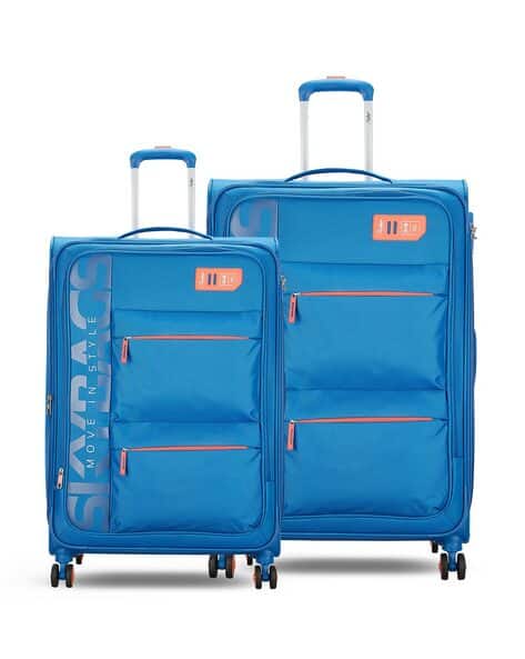 Set of Typographic Print Trolley Bags with TSA Lock
