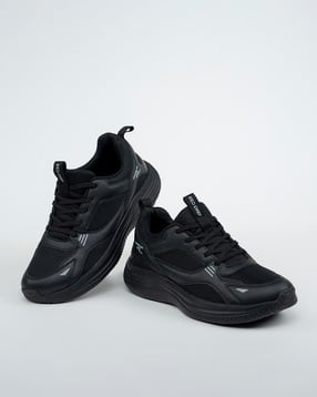 Men Knitted Lace Fastening Sports Shoes with Round Toes-image-28