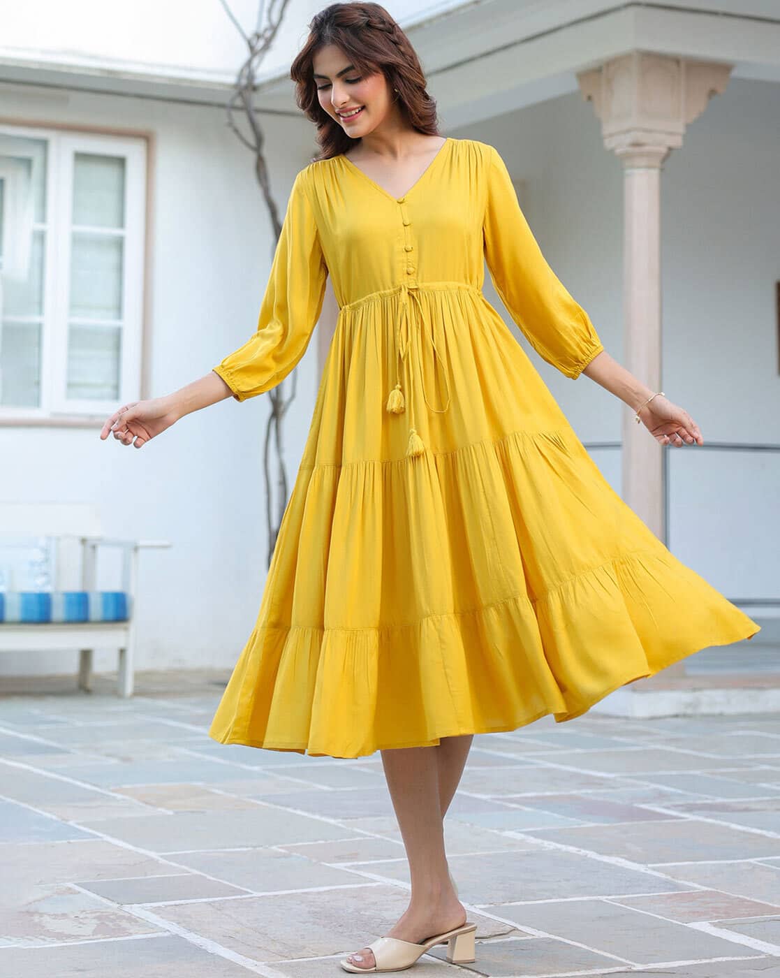 Wrap Dress Vero Moda Gold Dress Buy Harvest Gold Dresses For Women By Vero  Moda Online