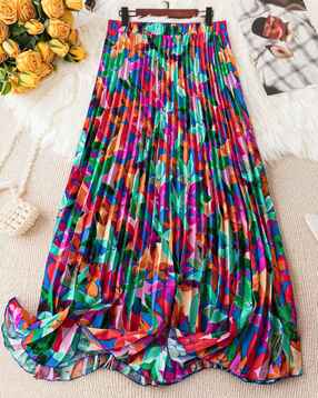 zwerlon x ag Women Floral Print A-Line Skirt-picture-37