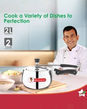 wonderchef Round Shaped Stainless Steel Inner Lid Pressure Cooker-picture-28