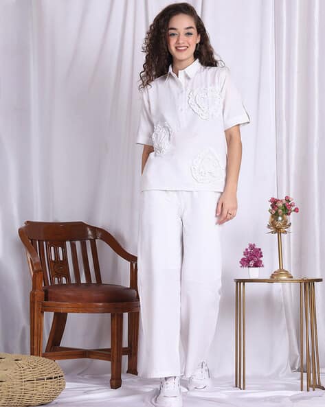 Buy White Co-ord Sets for Women by NEUDIS Online - Main Image