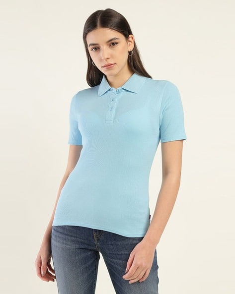 Collar Levi's Polo T Shirts Women's Women's Solid Polo T