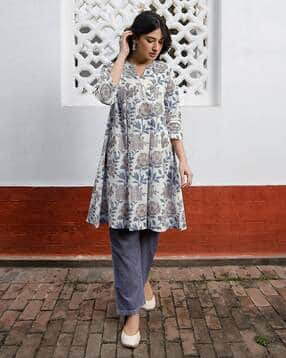 Cotton Regular Fit Floral Tunic-image-15