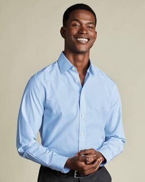 charles tyrwhitt Men Bengal Striped Slim Fit Poplin Shirt-picture-12