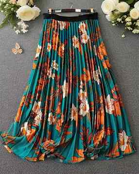 zwerlon x ag Women Floral Print A-Line Skirt-picture-30