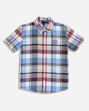 tommy hilfiger Boys Checked Regular Fit Shirt-picture-12