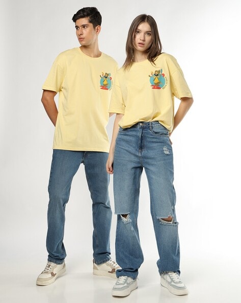 Unisex Oversized Fit Round-Neck Holi T-Shirt