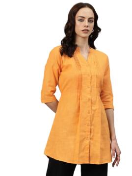 one femme Women Pleated Straight Tunic-picture-0