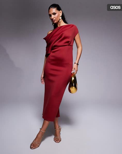 Midi Dresses Asos Dresses Online Buy Burgundy Dresses For Women By