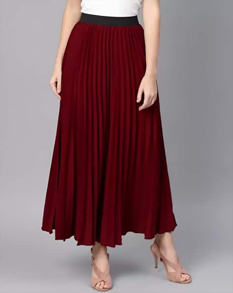Women Pleated A-Line Skirt