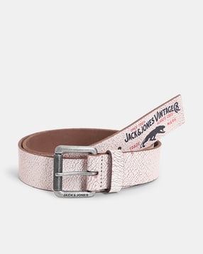 jack & jones Men Typographic Print Slim Belt with Tang Buckle Closure-picture-13