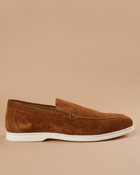 Slip-on Shoes with Leather Upper