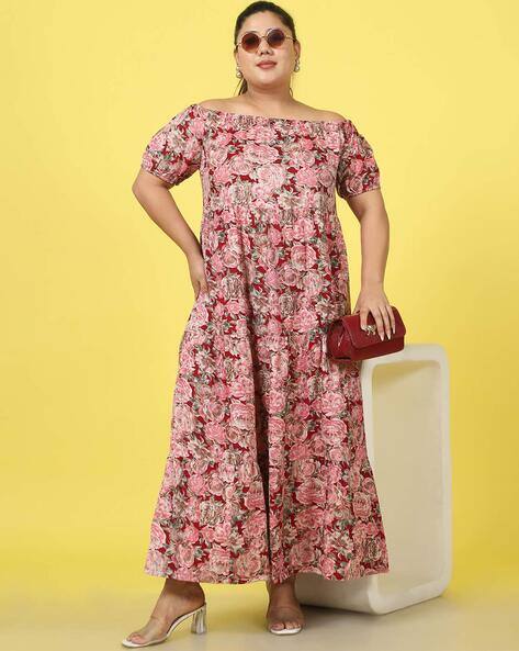 pink and gold plus size dress Plus Size Rose Gold Elastic Pleated Sequins Fishtail Maxi Dress
