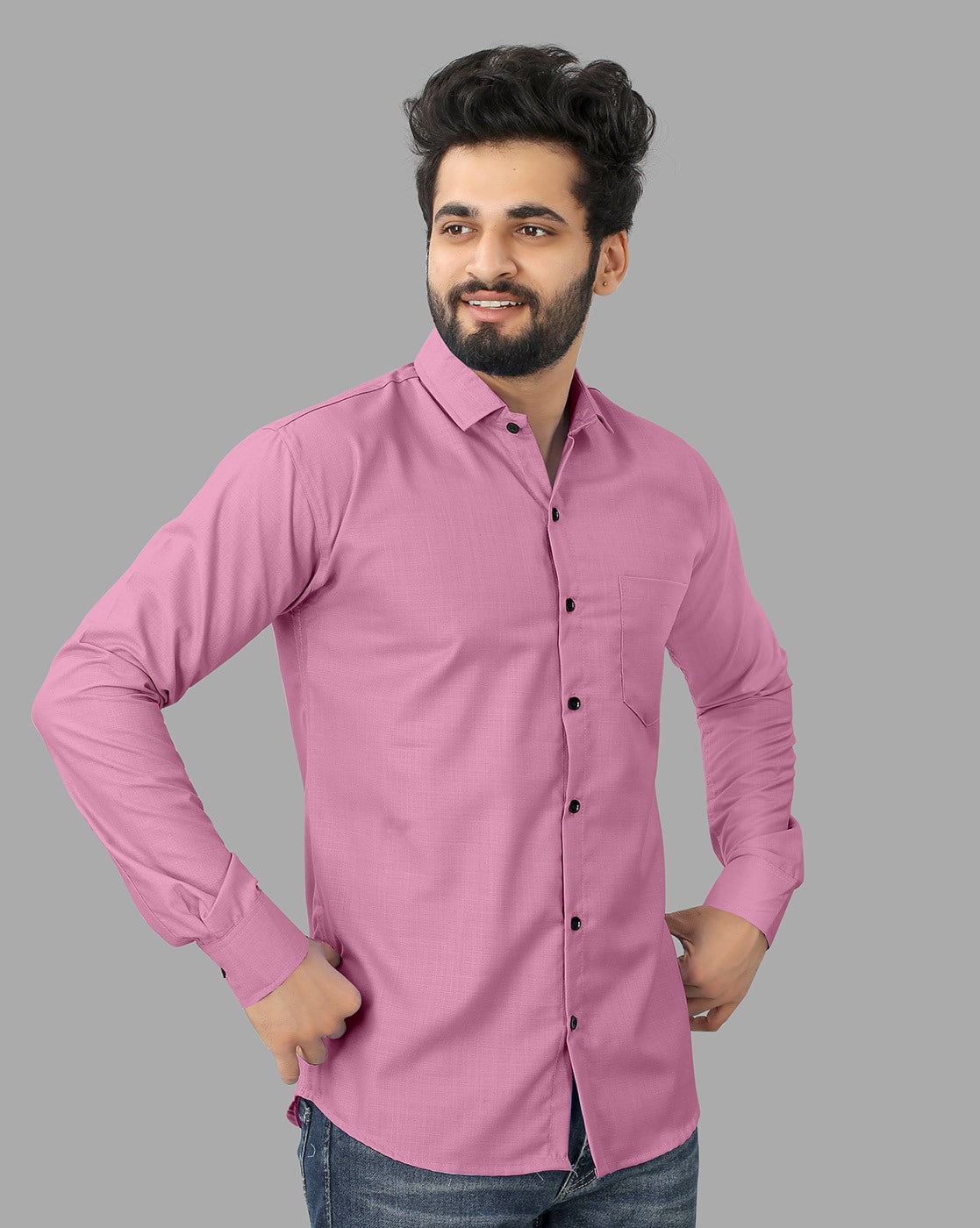 Buy LAXBON Men Slim Fit Shirt with Patch pocket Online | Ajio.com