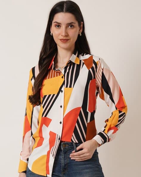 ZWERLON X AG Women Printed Regular Fit Shirt