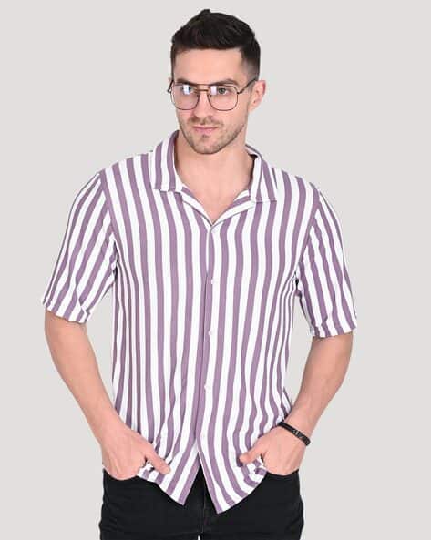 WANQUILA Men Stripes Regular Fit T-shirt