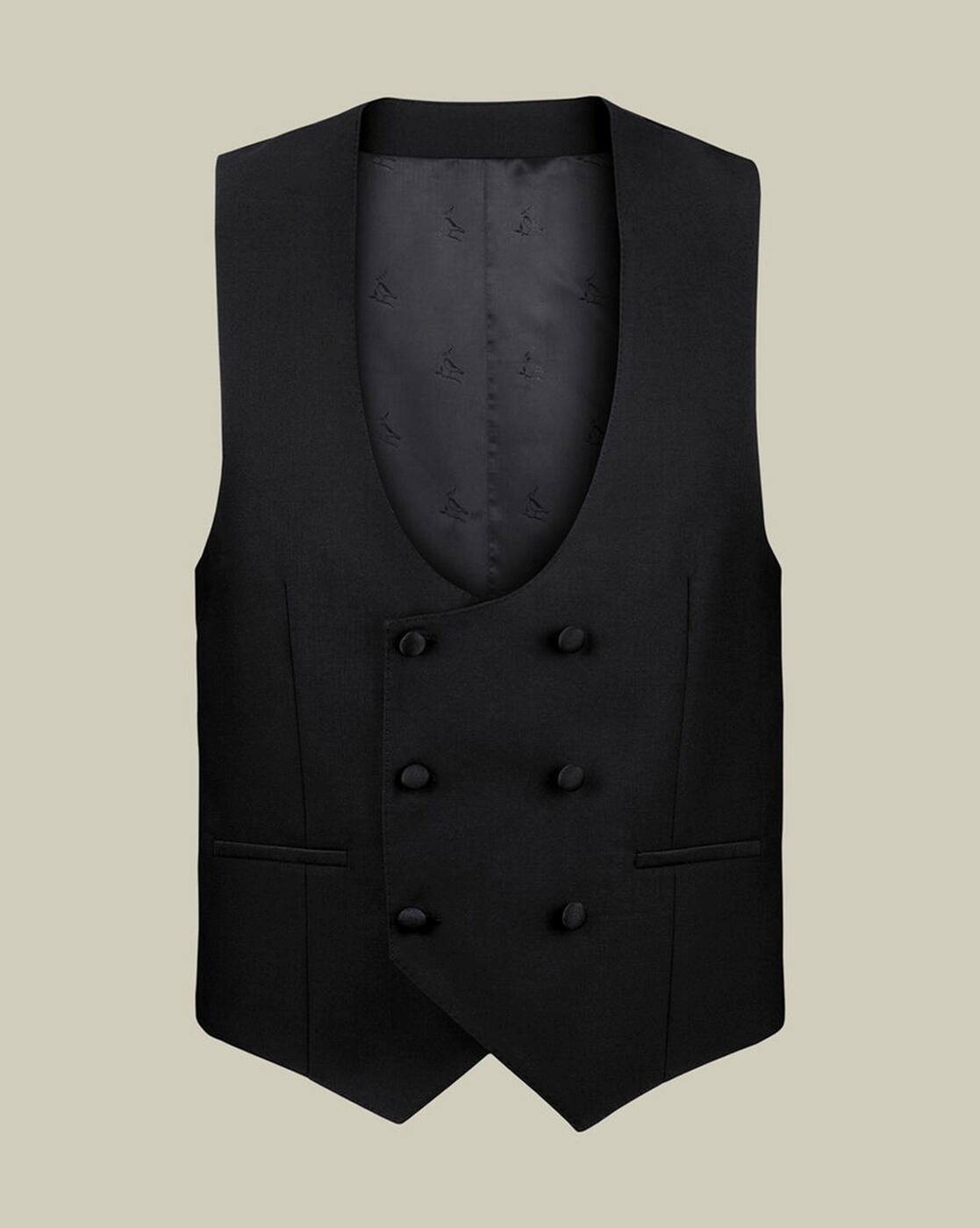 Buy CHARLES TYRWHITT Men Tailored Fit Double-Breasted Waistcoat