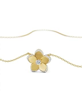emori Women Yellow Gold Lab Grown Diamond-Studded Necklace-picture-33