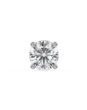 emori Men Yellow Gold Solitaire Lab Grown Diamond Stud Earring-picture-24