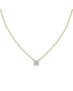 emori Women Yellow Gold Lab Grown Diamond-Studded Pendant-picture-37